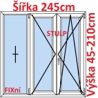 Trojkdl Okna FIX + O + OS (Stulp) - ka 245cm